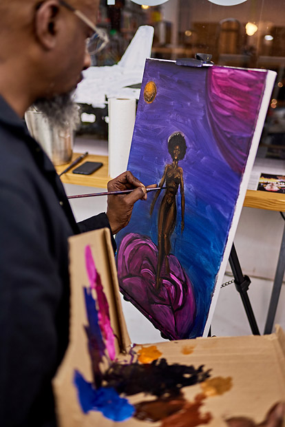 Live painting by Abdul Q. Haqq